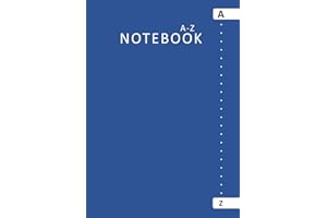 Alphabet Notebook: A-Z Notebook | Alphabetical Notebook With A To Z Tabs | Ruled Index Journal For Writing, Large A4, 6 Pages Per Letter, 158 Pages | School, Office, Home, Work - Blue