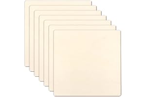 HAOHAI 6 quadrati in legno da 20 x 20 cm per artigianato, placca quadrata in legno grezzo, ritagli in legno per la pittura di porte (6 pezzi, quadrati)