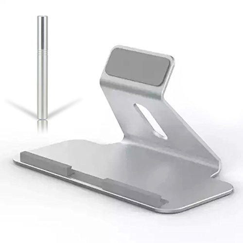 First2savvv PBZJ-JSD-16F16 iPad Pro Aluminium Ständer Halter Halterung Tischständer Stand für 7 -13 Zoll-Tablet- iPad Air 2, Samsung Galaxy Tab Pro S Surface Pro 4 etc mit silbern Stylus-Stift