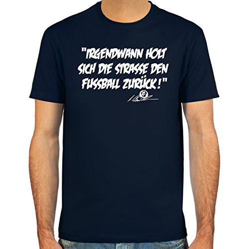 SpielRaum T-Shirt Ansgar Brinkmann, Irgendwann holt sich die Straße den Fußball zurück ::: Farbauswahl: skyblue, weiß, deepred, schwarz, oliv oder navy ::: Größen: S-XXL