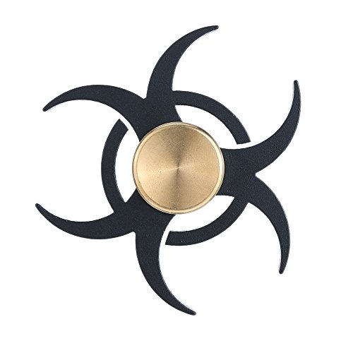 Anself Novel Metal Aluminium Alloy Fidget Finger Hand Spinner Spin Widget Focus Toy EDC Pocket Desktoy Gift for ADHD Children Adults Relieve Stress Anxiety Hybrid Ceramic Bearing
