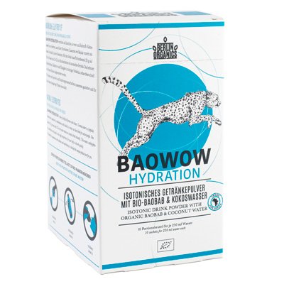 Preisvergleich Produktbild Berlin Organics Bio isotonisches Getränkepulver "BAOWOW HYDRATION", 10 Portionsbeutel á 20 g