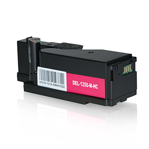 5 Toner Kompatibel zu Dell 1250c für Dell C1765nf, C1765nfw, C1760nw, C1700 Series, 1250c, 1350cnw, 1355cn, 1355cnw – Schwarz je 2.000 Seiten, Color je 1.400 Seiten - 8