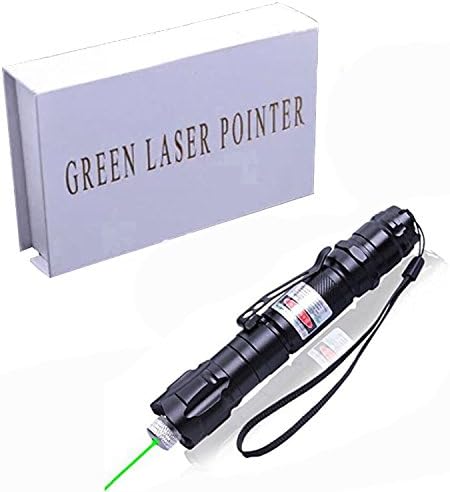 High Power Travel Outdoor Flashlight,532nm Powerful Light Clicker Demo Remote Pen Multifunction Flashlight +Charger 18650 Battery