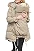 Sweet Mommy Maternity and Mother's Down Coat with baby wearing pouch BELL