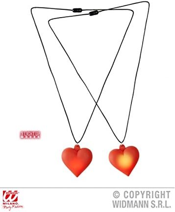 Queen of Hearts Style Light Up Red Heart Necklace