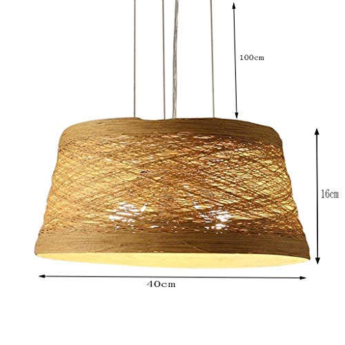 Preisvergleich Produktbild OYY Moderner Kronleuchter aus Rattan, Kreatives Café Restaurantzimmer Einfacher Kronleuchter mit Glanz 3 Angelschnüre aus Rattan E27 Aufhängung des Kopfes der Schnur Schnittstelle von 100Cm Kann Fash