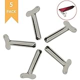 Yesoa 5 Pack Metal Tube Toothpaste Squeezer Key Tube Squeezer Wringer Roller for Hair Color Dye Hand Cream Cosmetics Paint Tube