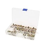 Tamaño de rosca: M3 M4 M5 120Pcs M3 M4 M5 Rosca Tuerca Remachable de Cabeza Plana Acero al Carbono Chapado en Zinc