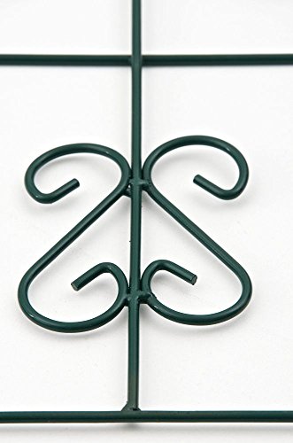 CLP massives Pflanzen Rankgitter ANDRIA aus Metall, Größe: 90 x 30 cm, Stabstärke 0,5 – 1 cm grün - 5