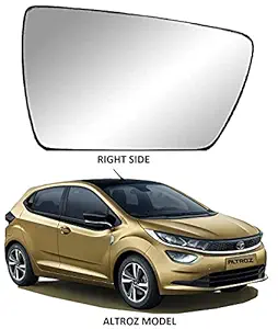 CARTEK ORVM Right Side View Sub Mirror Glass Plate for Tata Altroz (2020-2021)