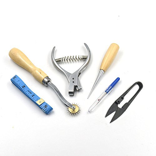 Muster Notcher Designer 45 N Ahle Stitch Rollen Maßband Schere Nahttrenner, C.Notcher+Stitch Wheels+AWL+Tape+Scissor+seam ripp
