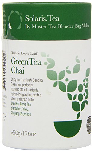 Solaris Tea Organic Loose Whole Leaf Green Tea Chai 50 g