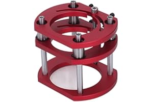 LUQEEG Router Lift Base, 4-backen-klemmung Oberfräse Tisch Hebesystem Basis Gravur DIY Werkzeuge für Motoren mit 64-66mm Durchmesser