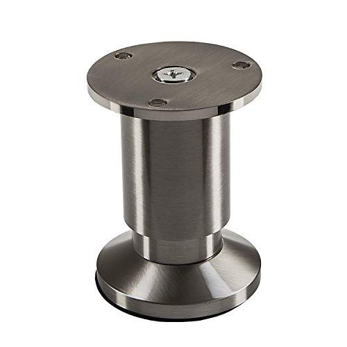 SO-TECH® Pata de Mueble ALPHA Alto ajustable Aspecto de Acero fino cepillado Capacidad de Carga hasta 250 kg Alto: 80 mm