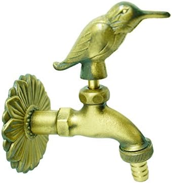 Weber Sani GmbH Nostalgia bird outlet valve, patinated brass with wall rosette
