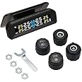 DHUNIKART® TPMS D260 Solar Tyre Pressure Monitoring System with 4 External Sensors Car Tire Real-time Wireless Auto Alarm System