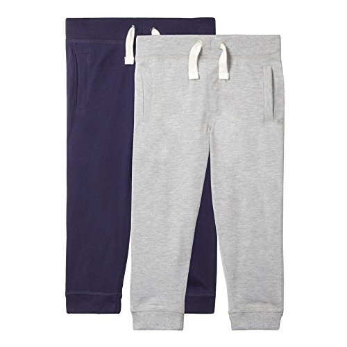 Pack Of Two Boy's Navy And Grey Cuffed Lightweight Jersey Jogger 18-24 Months