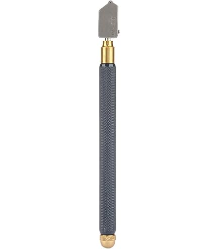 Cortador De Vidrio Con Aceite BOHLE Silberschnitt 5000 - Mango De Latón, ángulo De Corte 138°, Para Vidrios De 2 A 10 Mm