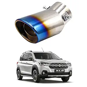 Oshotto Stainless Steel SS-006 Car Exhaust Muffler Silencer Cover Compatible with Maruti Suzuki XL6 (Multicolor)