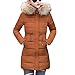 Produktbild TianWlio Mäntel Frauen Weihnachten Damen Mantel Langarm Strickjacke Jacke Outwear Herbst Winter Mantel Kunstpelz mit Kapuze Kragen Lange Jacken Warmer Dicker Gepolsterter Mantel