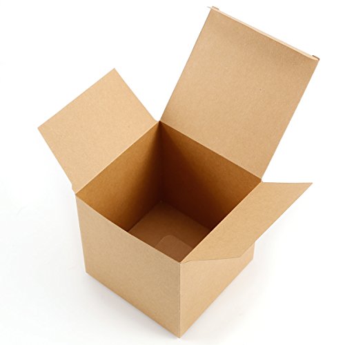 50 x 10*10*10cm Kraftpapier Bonboniere Geschenkbox Geschenkschachtel Kartonage Geschenkverpackung Cupcake Box Aufbewahrungsbox Gastgeschenk Hochzeit Party Tischdeko - 5