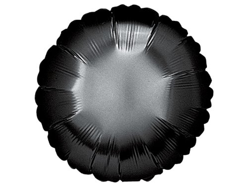 18" Black Round Foil Balloon