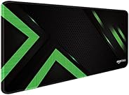 AmazonBasics Extended Gaming Mouse Pad Desk Mat for Computer Laptop| Stitched Embroidery Edges| Non-Slip Rubbe