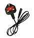 Produktbild iZKA® - Power Cord UK Plug to Figure 8 Fig of 8 Lead Cable C7 2m meter - ideal For Cassette Recorders, Operated Radios, Visual Equipment, Laptop, Computer, Notebooks, Video Game Consoles, BT Vision, DVD, Blu Ray and Sky Receiver etc (Black)