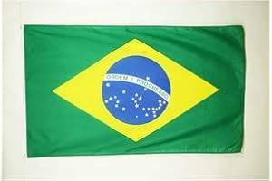 AZ FLAG Drapeau Brésil 90x60cm - Drapeau brésilien 60 x 90 cm - Drapeaux