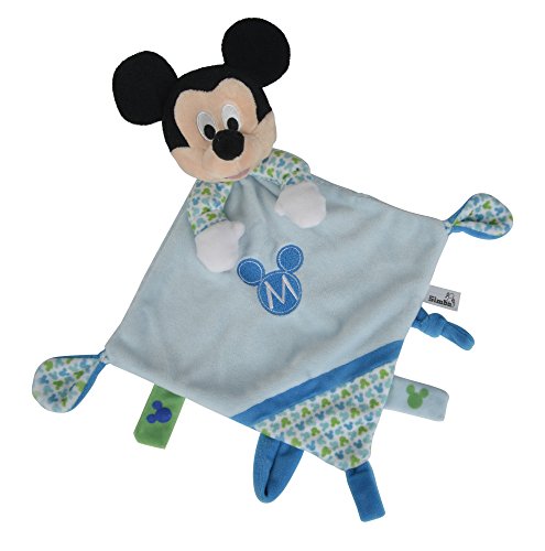 Preisvergleich Produktbild Simba 6315874819 - Disney - Mickey Maus, 3D Schmusetuch, blau