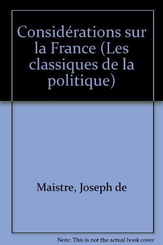 Considérations sur la France