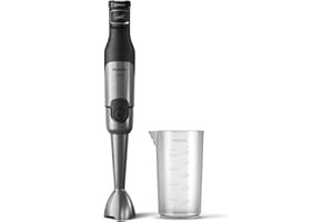 Philips Blender ręczny z serii 5000 – moc 1200 W, technologia ProMix, wskaźnik prędkości LED, kontrola mocy bez wysiłku, kompaktowa konstrukcja, łatwe czyszczenie, czarny (HR2681/00)