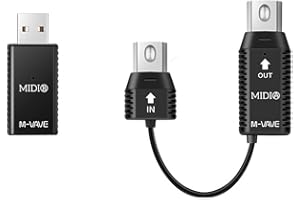 LIOAEUST Drahtloser MIDI-Adapter, Multifunktions-Anschluss für MIDI-Geräte, für MIDI-zu-USB-Kabel, 5-polige USB-Schnittstelle für elektrische Klaviere, Keyboards, Synthesizer