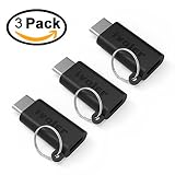 iVoler Adaptador USB C a Micro USB con llavero, [3 Unidades] USB Type C Conector para MacBook 2015, ChromeBook Pixel, Google Pixel/Pixel XL, Nexus 5X/6P, LG G5, Nokia N1, OnePlus 3, Huawei P9 y más