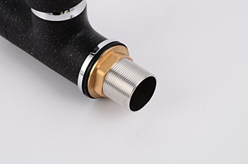 9821C Granit Qualitäts Einhand Mischbatterie Einhebel Armatur Schwarz NEU - 4