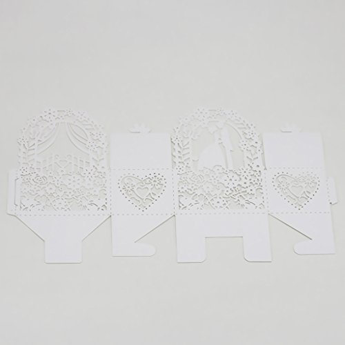 50pcs Lieben Herz Für Band Geschenk Boxen Schachtel Verpackung Hochzeit Partei Dekor – Weiß, L - 7