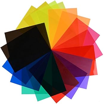 Set Filtri Gel Colore Neewer 30x30cm - 8 Colori Per Luce Studio, Video E Foto