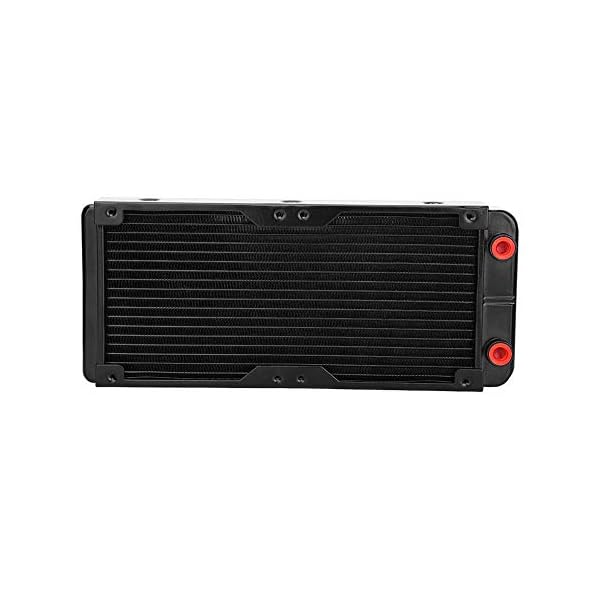 Zerone 18 tubos de aluminio PC radiador de refrigeración de agua 240 mm para disipador de calor LED de CPU (soporta 2…