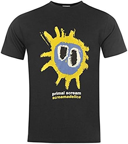 Band Tee Mens Scream T Shirt Crew Neck Short Sleeves Cotton Tee Top Casual Screamadelica L
