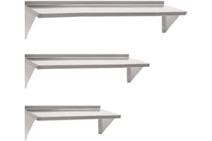 Displaypro Stainless Steel Shelf for Commercial Kitchens, Home, Clean Room (1, W600 x D300)