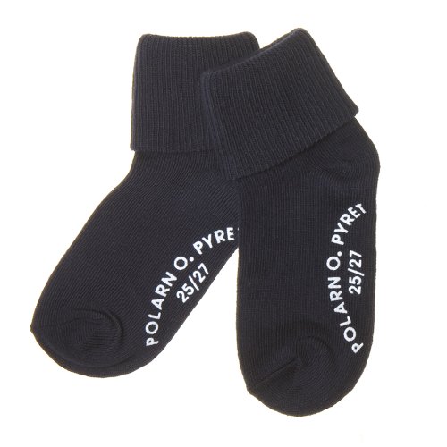 Polarn O. Pyret Unisex Baby Classic PO.P 2 Pack Anti-Slip Socks, Navy, 1-2 Years
