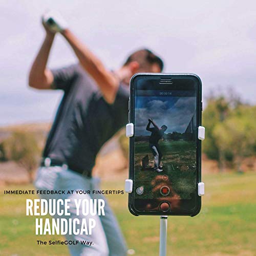 SelfieGolf Record Golf Swing Portaclips para teléfono celular y accesorios de entrenamiento Ganador del premio PGA Best Product