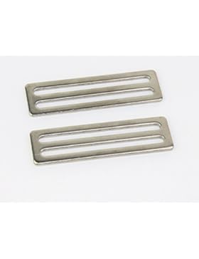 Schieber Metallschieber-Schiebeschnalle 78mm Stahl, vernickelt 5 Stück