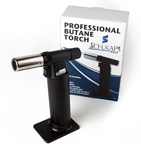 Kitchen Blow Torch Lighter for Cooking, Creme Brûlée and many other cooking uses - Professional Use - Welding - Soldering - Plumbing - BUTANE GAS CARTRIDGE NOT INCLUDED! - Schukaps Home -