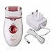 Epilator LuckyFine 3in1 Wet&Dry Rechargeable Cordless Electric Foot Callus Remover Epilator Lady Shaver Kit Travel Pouch