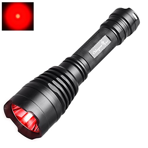 Odepro Rot Licht Jagd Taschenlampe IP68 wasserdicht Mit 3000mAh Akku Für die Jagd
