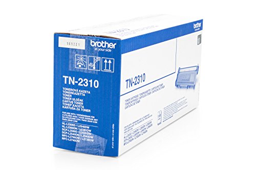 1x Original Brother Toner TN2310 TN 2310 für Brother DCP-L 2520 DW - BLACK + 500 Blatt Ti-Sa Kopierpapier 80g weiß - Leistung ca. 1200 Seiten/5%