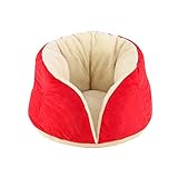 HFF Katzenstreu, Winter, Dick, Warm, Katzenhaus, Geschlossen, Katzenschlafsack, Tierbedarf, Katzenbett, Haustiernest, (Rosa, Grün, Braun, Rot) (Farbe : Rot, größe : 45 * 50 * 33cm)