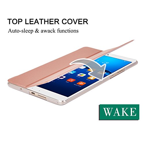Huawei MediaPad M3 8.4 Hülle, IVSO Ultra Schlank Superleicht Ständer Slim Leder zubehör Schutzhülle für Huawei MediaPad M3 8.4 Tablet-PC perfekt geeignet (Slim-Rose Golden) - 4